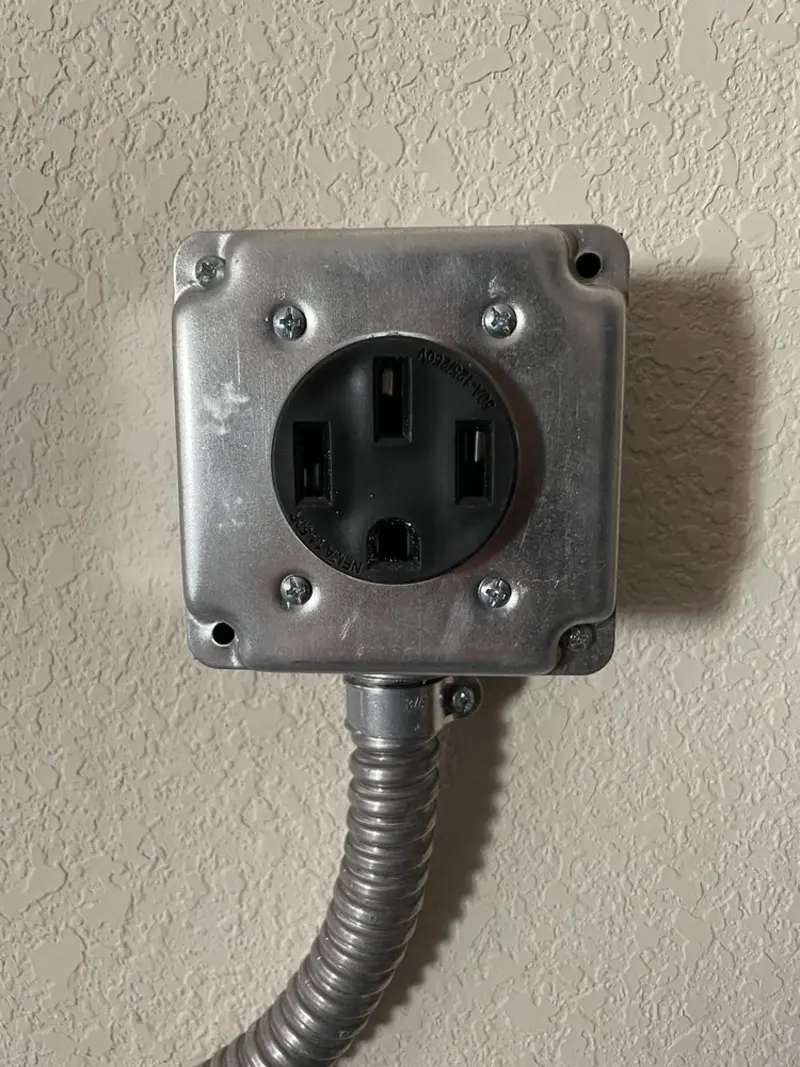 NEMA 14-50 outlet installed for Electrical Panel Upgrade in Colleyville